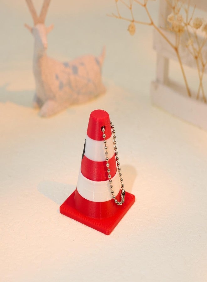 minihope Traffic Cone Click Fidget Keychain - Cute Stress Relief Desktop Toy - Eco-Friendly PLA Bag Charm - Image 4